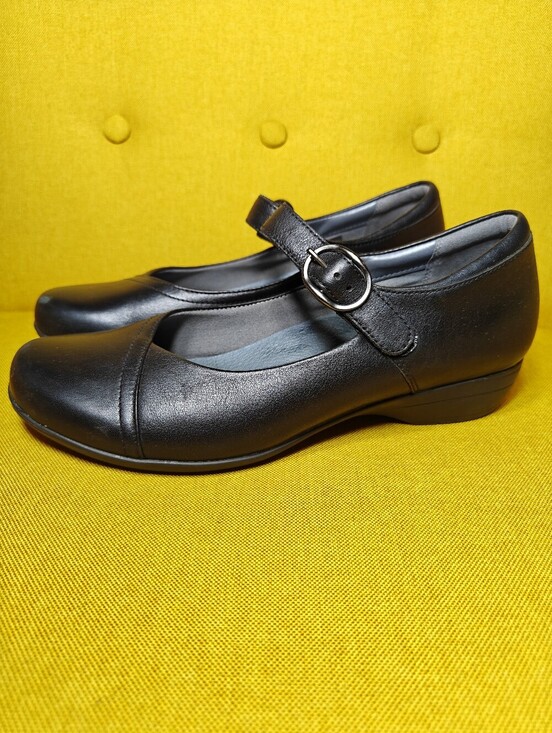Dansko Shoes - DANSKO Fawna Mary Jane Black Adjustable Buckle Closed-Toe Women's Shoes 10-10.5